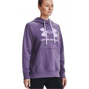 Under Armour purple speckled hoodie- size medium